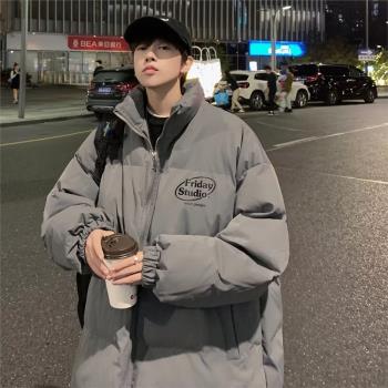 冬季加厚羽絨oversize麵包服棉衣