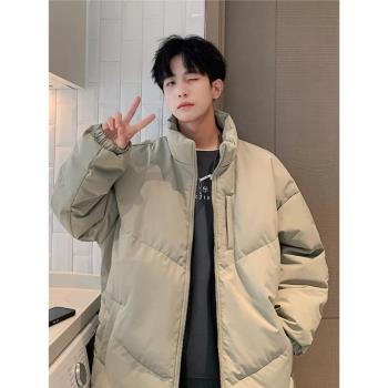 防水立領棉服男款冬季潮牌基礎款保暖百搭棉衣大碼寬松冬裝外套潮