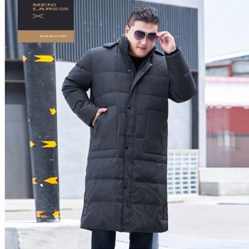 特大碼長款外套潮流胖人羽絨服