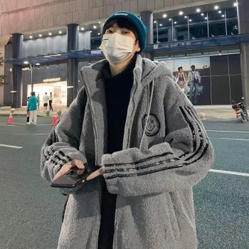 羊羔絨加厚休閑立領高街潮流外套