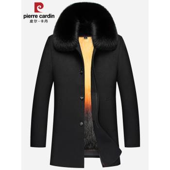 冬季純羊絨中長款皮草派克服大衣
