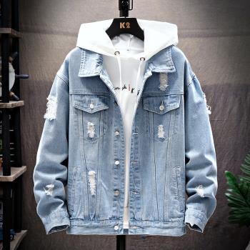 寬松休閑潮流上衣服夏季牛仔外套