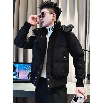 冬季修身上衣高階痞帥羽絨棉服