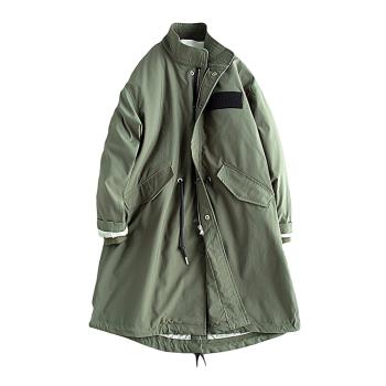 MUSONMU三合一可脫卸內膽中長款風衣 秋冬季三穿防風羽絨服外套男