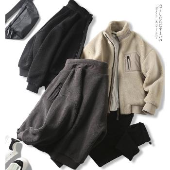 巨厚實！山系機能！冬季男士戶外重磅加厚搖粒絨仿羊羔毛夾克外套