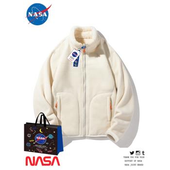 NASA春秋季保暖加厚兩面穿抓絨衣