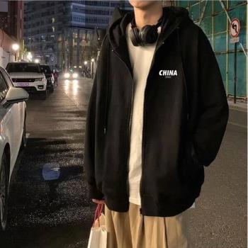 連帽春秋寬松開衫oversize衛衣