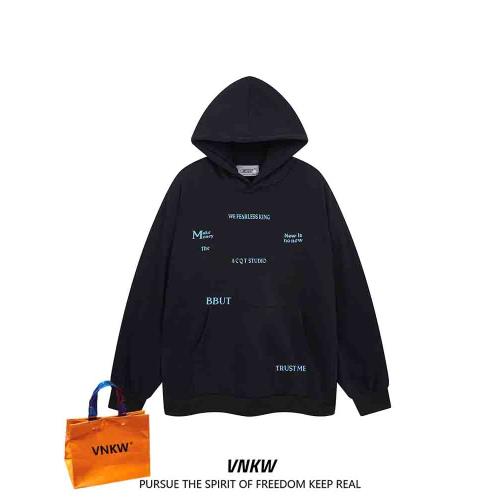 美式重磅連帽衛衣男春秋季薄款情侶學生oversize外套寬松加絨帽衫