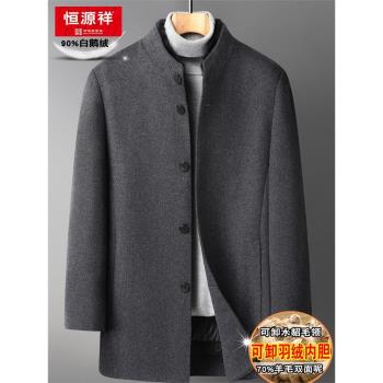 皮爾卡丹K099羽絨內膽水貂毛大衣