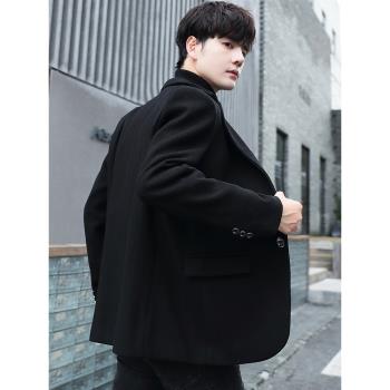 羊毛呢秋冬修身韓版潮流上衣西服