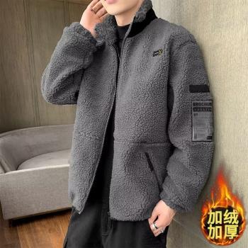 日系羊羔毛冬季加厚開衫衛衣外套