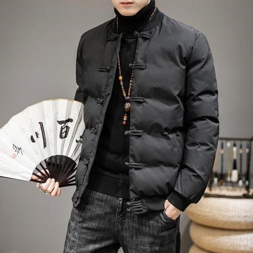 中國風男裝盤扣棉衣復古中式唐裝棉襖男士大碼胖子棉服立領外套冬