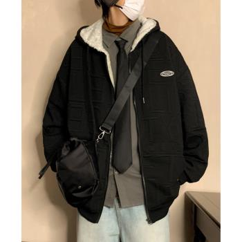 冬季加絨ulzzang百搭寬松棉服