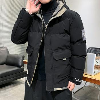 男士秋冬季潮流迷彩加厚羽絨外套