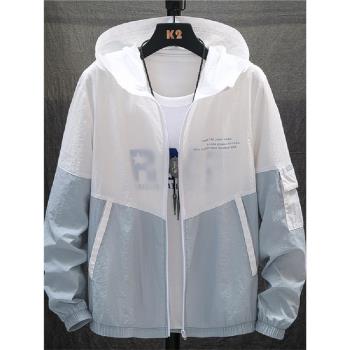防曬衣服男裝薄款2024新款夏季韓版夾克潮流衣服帥氣男士防嗮外套