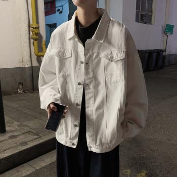 春秋季牛仔外套寬松港風學生工裝