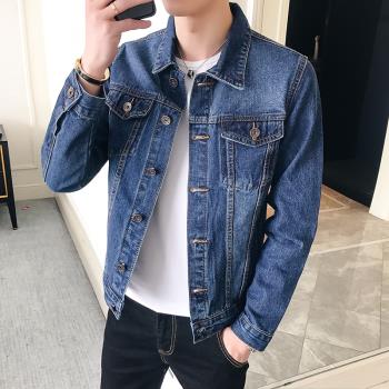 秋季帥氣短款潮流大碼牛仔外套