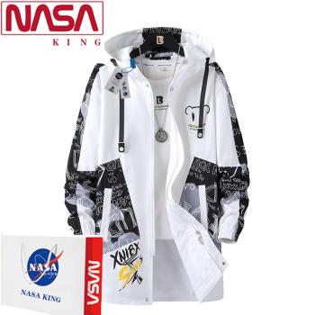 NASA聯名春秋中學生美式風衣夾克