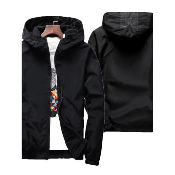 Thin loose hooded trench coat for men 薄款寬松連帽風衣外套男