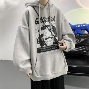 海賊王衛衣男春秋連帽高街運動潮牌ins寬松外套超火港風學生衣服