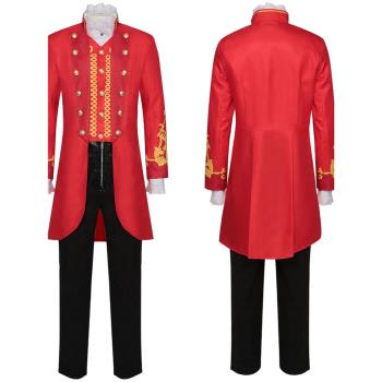 英倫宮廷燕尾服荷葉邊襯衫男提花褲子印花風衣套裝王子禮服演出服