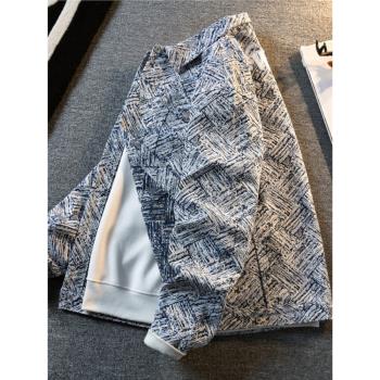 美式重磅復古字母刺繡牛仔外套男潮牌炸街寬松休閑夾克春秋季上衣