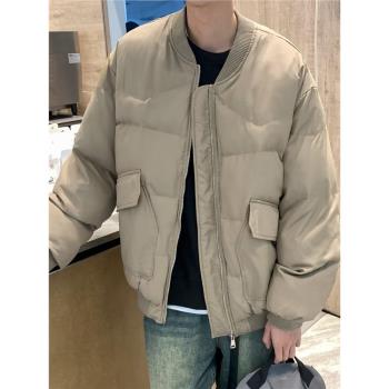 秋冬新款ins加厚麵包服棉衣男女韓版寬松bf風棒球領保暖棉服外套