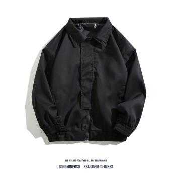春秋ins短款工裝外套男潮牌痞帥高階感機能上衣服美式飛行員夾克