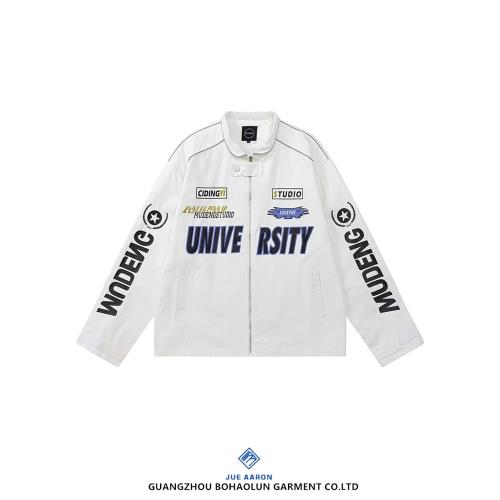 JueAaron美式外套男春秋街頭飛機員機車夫hiphop潮牌痞帥夾克上衣