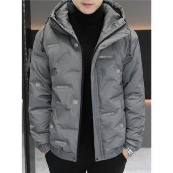 防水短款潮流男裝休閑連帽羽絨服