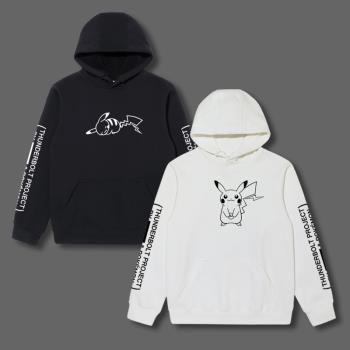 皮卡丘衛衣藤原浩潮牌聯名連帽寬松休閑衣服秋冬卡通動漫周邊外套