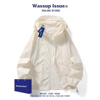 WASSUP ISSUE美式涼感防曬衣男夏季UPF50+防紫外線防曬服外套男款