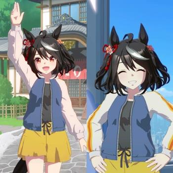cos賽馬娘秋冬加絨男女風衣周邊