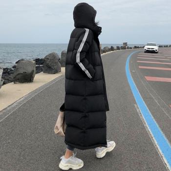北勢400克三道槓超長過膝羽絨服