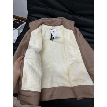 搖粒絨冬天厚外套女秋冬季棉服加絨羊羔毛絨衛衣校服內搭神器內膽