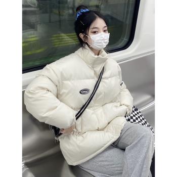 羽絨服女款2025新款冬季小個子時尚減齡輕薄白鴨絨短款情侶外套潮