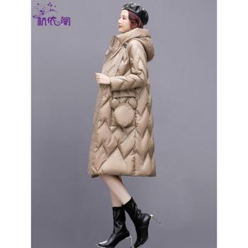 中長款時尚設計感加厚外套羽絨服