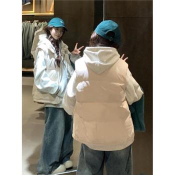2025新款羽絨棉衣馬甲女冬季背心韓系疊穿白色加厚小個子棉服外套