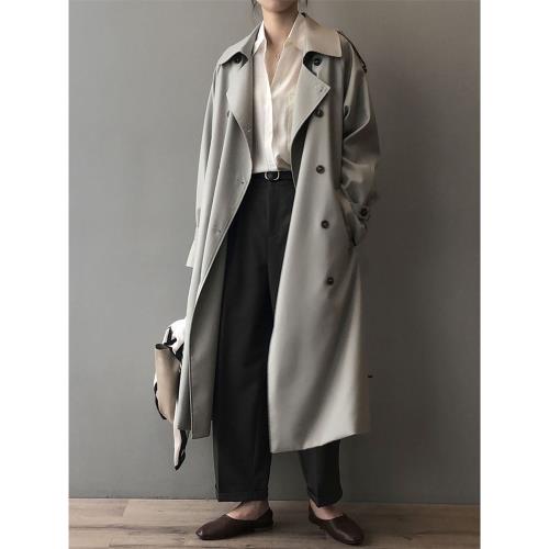 丸子的小鋪長款風衣女2025春秋季新款韓版氣質寬松收腰休閑外套