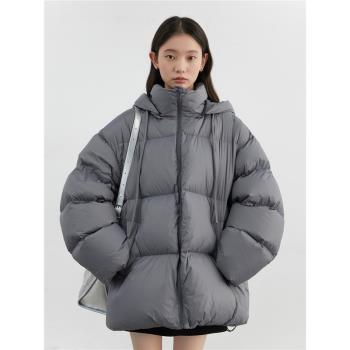 CHICVEN「自由出走」冬季新款連帽白鴨絨雲朵羽絨服泡芙保暖外套