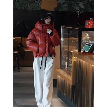 時尚高階感白鴨絨羽絨服女冬季新款潮流洋氣減齡加絨加厚保暖外套