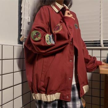 外套女韓版bf風春秋寬松上衣工裝