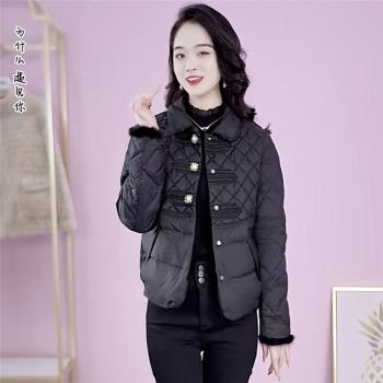 小香風冬季輕薄短款奢華羽絨服