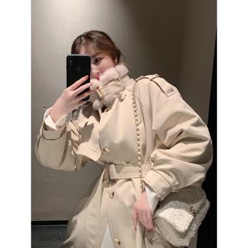 派克服外套女加絨加厚2024新款冬季爆款棉衣小個子高階感棉襖棉服