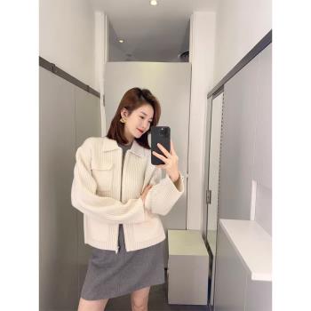 COS風女裝 羊毛羅紋工裝潮流夾克外套女2024秋季新品1262390001