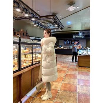 RIXO COSY羽絨服女冬2024中長款白鴨絨韓版洋氣顯瘦加厚外套
