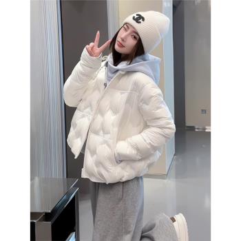 羽絨服女短款2024秋季新款小個子時尚寬松保暖百搭輕薄外套秋冬裝