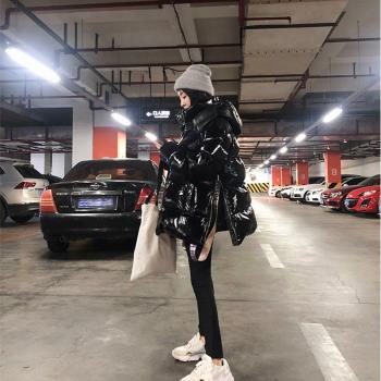 亮面短款設計感小眾外套羽絨棉服