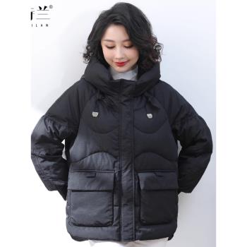 加肥加大外套時尚襖子短款羽絨服