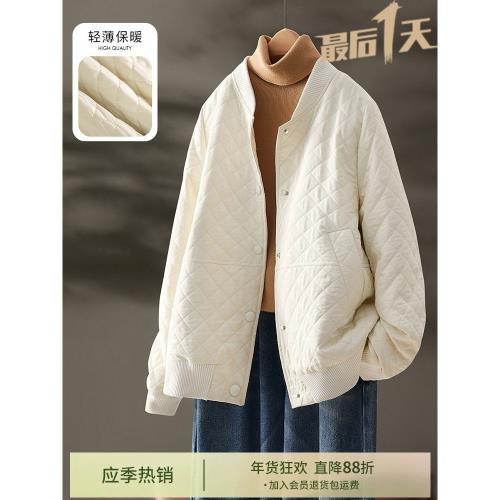 IHIMI海謐夾棉棒球服女2025秋季新款棉服小個子棉衣短款夾克外套